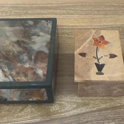 Vintage Marble Trinket Boxes