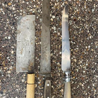 3 Vintage Stainles Steel Knives