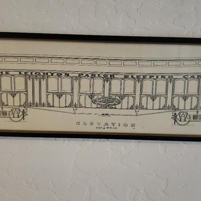 ntique Drawing of The Leighton Parlor Sleeping Car