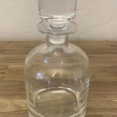 Heavy Crystal Stamped Decanter 