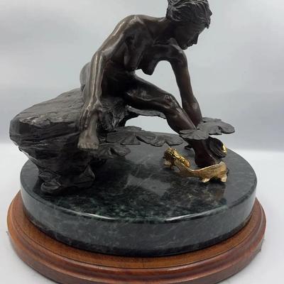 Stunning Bronze Statue On Swivel Base
