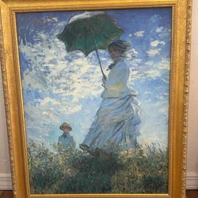 Reproduction Of “Woman with a Parasol” By Claude Monet 