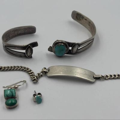 Sterling and Turquoise Parts and Pieces 