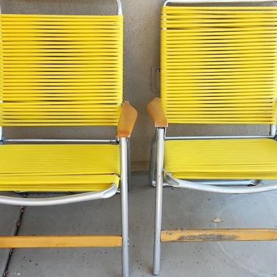 MCM Telescope Aluminum Lawn Chairs