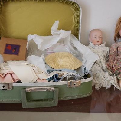 Antique/Vintage Geman Porcelain Dolls And Clothes