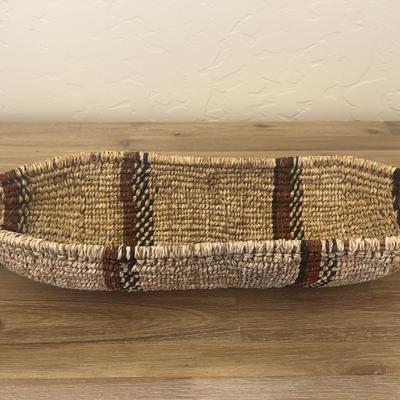 Vintage Ethiopian Africa Canoe Basket