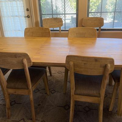 Modern Wooden Table with Eight Chairs By Scandinavian Designs 