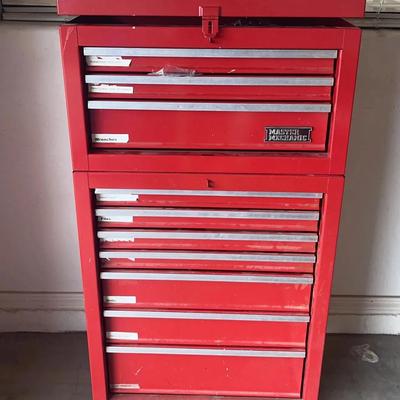 Master Mechanic Stacked Tool Chest And Rolling Tool Cabinet