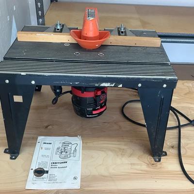 Craftsman Router Table With An Attached Craftsman Router