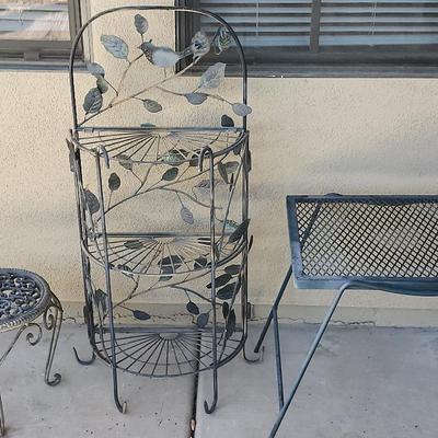 Vintage Metal Plant Stands And Tables
