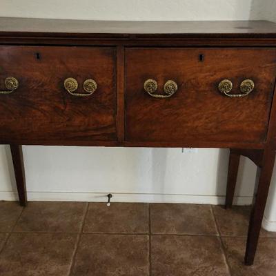 Antique 2 Drawer Entry Table