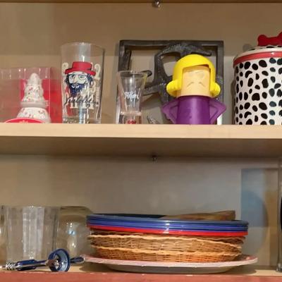 Variety Of Glasses, Cups, Plates And More