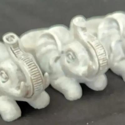Set Of 3 Poly Resin Elephants 2.5" Tall