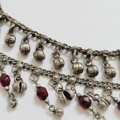 Belly Dance Style Jingle Anklets - Metal and Glass