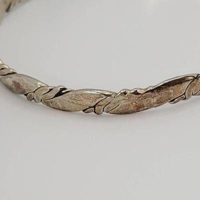 Sterling Twist Handmade Mexico Silver Bangle Bracelet 