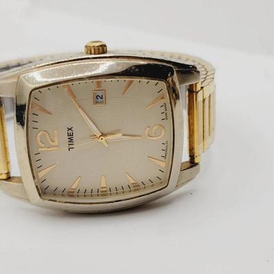Retro Timex Indiglo Men's Watch Gold Tone 