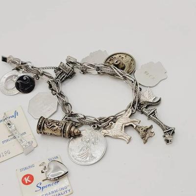 Sterling 925 Bracelet Loaded with Charms 