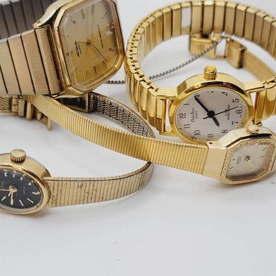 4 pc Men's & Women's Quartz Watches Lot - Seiko Timex and More