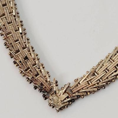Sterling Riccio Link V Point Necklace Vintage 925 Mexico