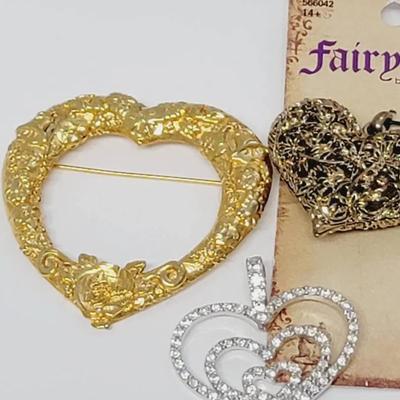 Nolan Miller JJ and other Heart Jewelry Lot
