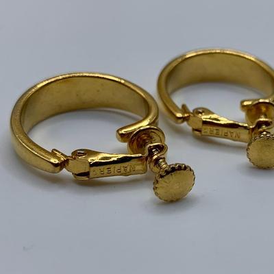 Napier Gold Tone Hoop Earrings