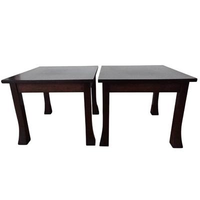 Lot #116 - Pair of Dark Wood End Tables