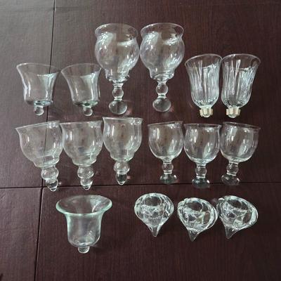 Lot #191 - Glass Candle Holders