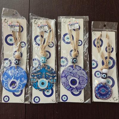 Lot #200 - Glass Evil Eye Amulets Wall Hangings Purchased in Dubai