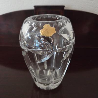 Lot #167 - Hand Cut Lead Crystal Vase Made in W Germany