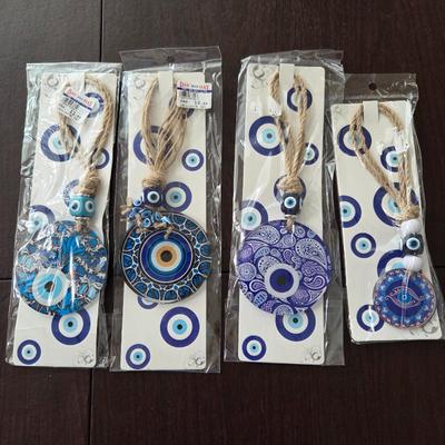 Lot #201 - Glass Evil Eye Amulets Wall Hangings Purchased in Dubai