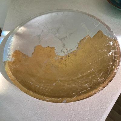 Lot #204 - Large Hand Painted Glass Bowl Purchased in Dubai