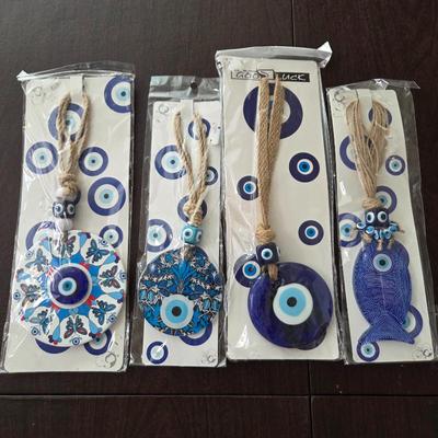 Lot #202 - Glass Evil Eye Amulets Wall Hangings Purchased in Dubai