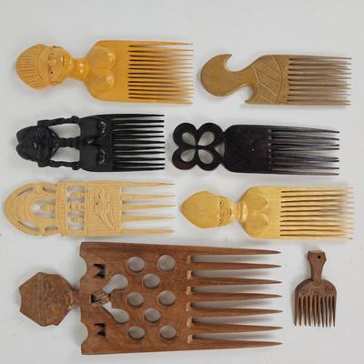 Lot #106 - Traditional Hand Carved African Hair Picks Combs