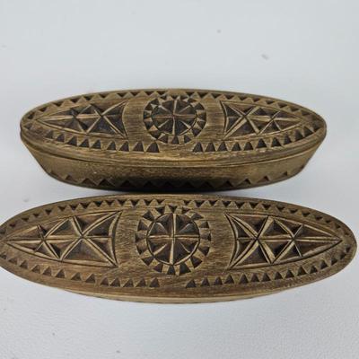 Lot #103 - African Hand Carved Wooden Boxes