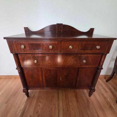 Lot #184 - Antique Hathway's Mahogany Victorian Traditional Style Sideboard / Credenza