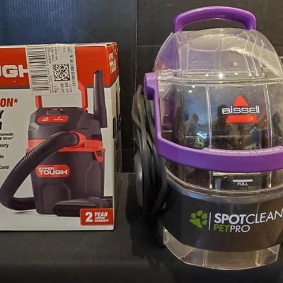 Th137 bissell pet vacuum and hyper tough wetdry vacuum