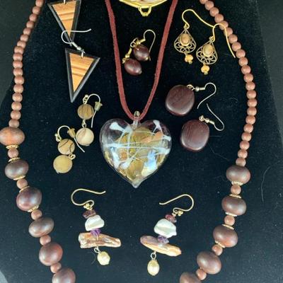 Th194 brown tones costume jewelry