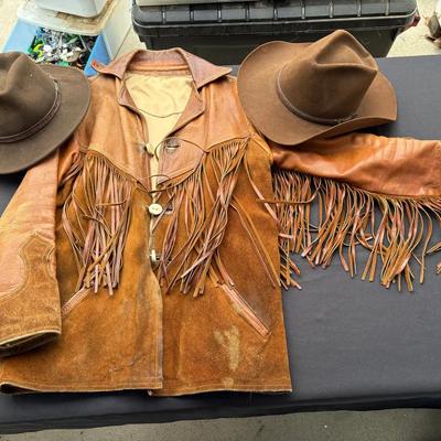 Th172 leather jacket hats