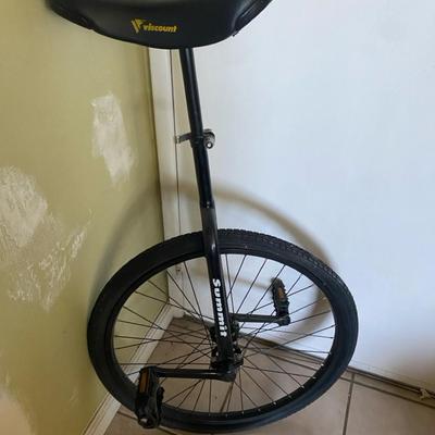 Vintage Unicycle with Saddle Seat & Metal Frame