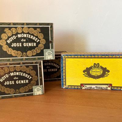 Vintage Cigar Boxes – Hoyo de Monterrey de Jose Gener (2) & Bright Yellow Box