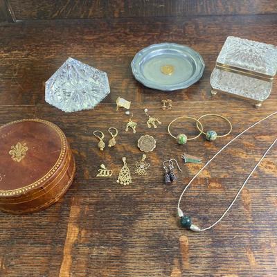 Lot Of 10kt, 14kt Gold & Sterling Silver Jewelry