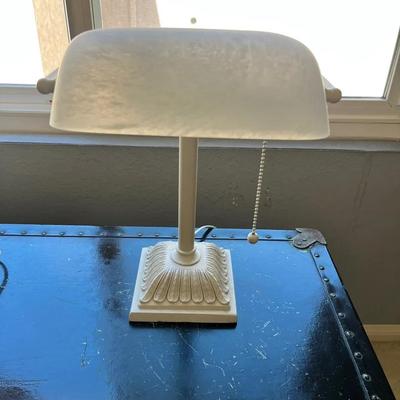 White Frosted Glass Desk Light