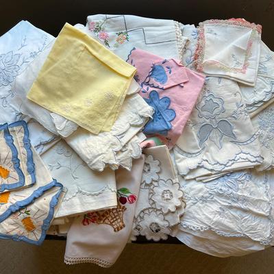 Mystery Lot Of Vintage Linens