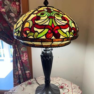 26” Dale Tiffany Stained Glass Lamp