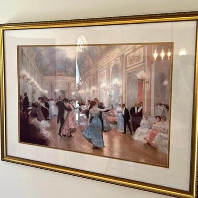 37” x 28” Framed Print of The Ball “Une Soirée Élégante” by Victor Gilbert M