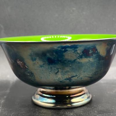 Reed & Barton Silverplated Green Enameled 102 Bowl 