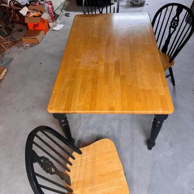 Wooden Kitchen Table With (3) Chairs 