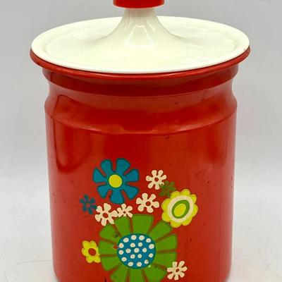 Vintage Metal Kitchen Canister 