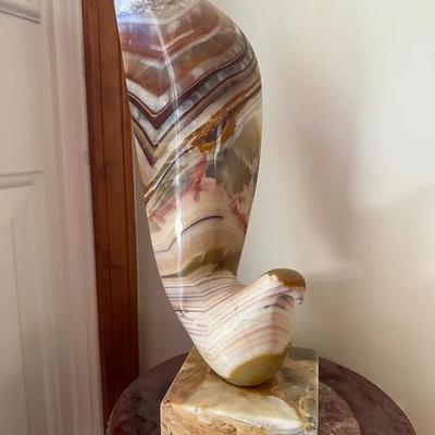15” Marble Abstract Bird Sculpture