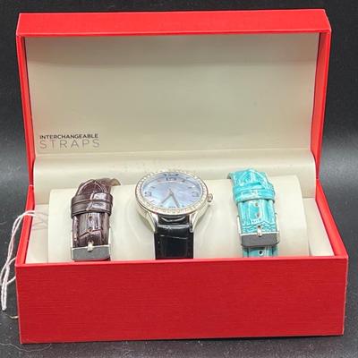 Watch with Interchangeable Straps